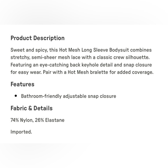 Fabletics + Yitty Hot Mesh Long Sleeve Shapewear Bodysuit | M | Leave Him on Red - Picture 7 of 9